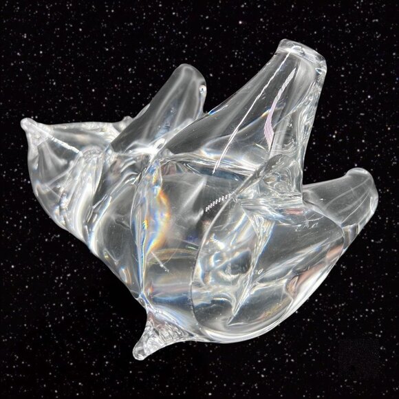 Konstglas Ronneby Sweden Crystal Clear Glass Bear Figurine Paperweight Vintage - Picture 10 of 10